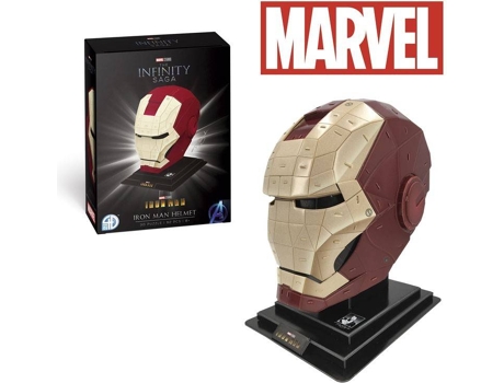 Puzzle 3D Iron Man - Capacete Homem de Ferro Real (Edad Mínima: 8 años - 92 Piezas)