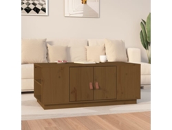 Mesa de Centro Apoyo 100X50X41 cm Pino Macizo Castaño Miel