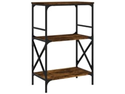 Maison Exclusive - Librería 3 Estantes Madera Ingeniería Roble Humo 59x35x90,5 Cm