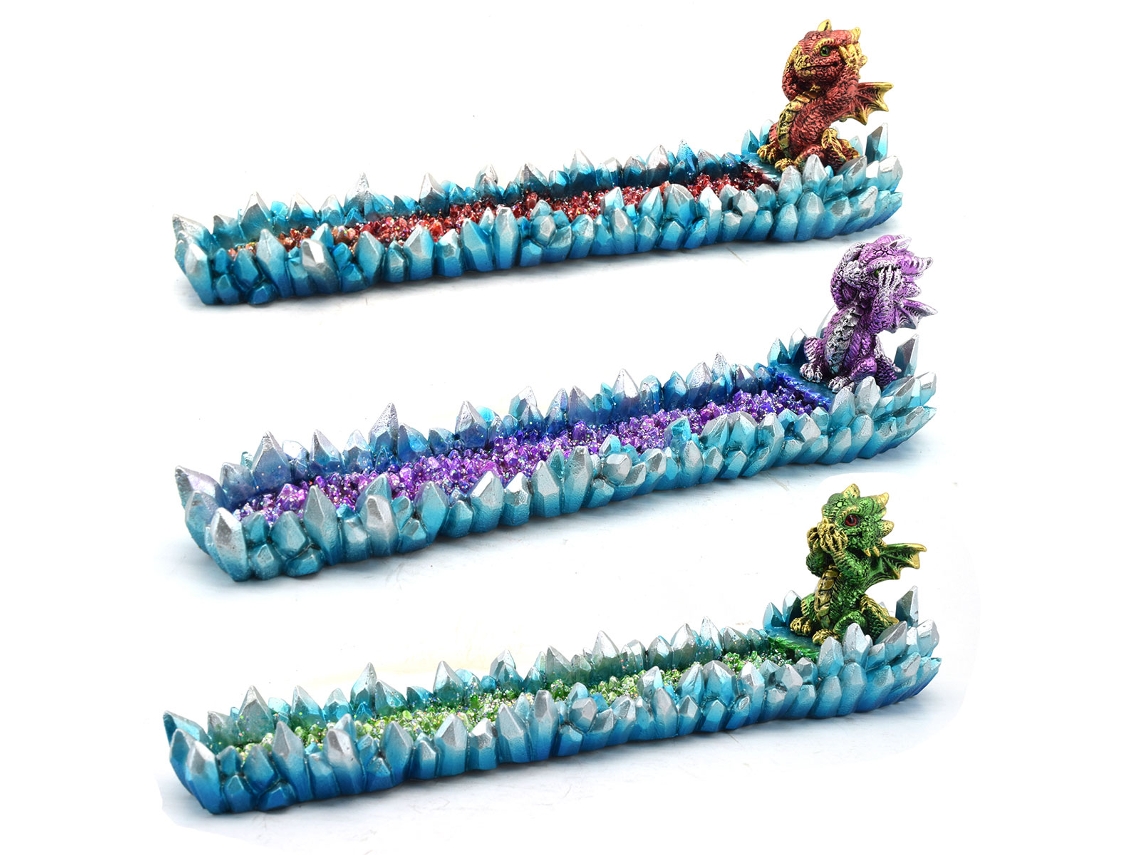 Signes Grimalt - Quemador Incienso | Incienso Soporte - 8x6x26 cm - Dragones, Pack de 3 BY SIGRIS