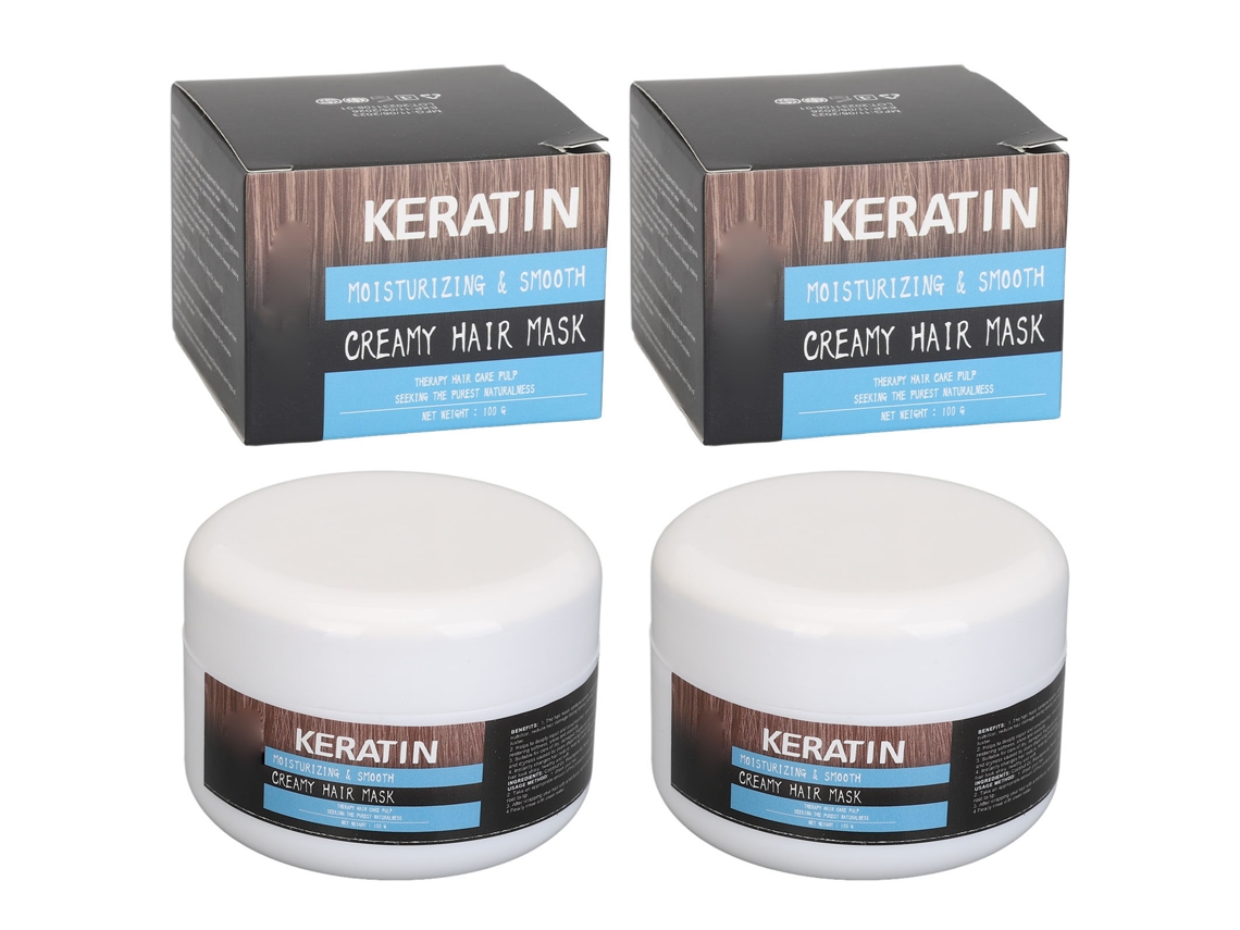 2026-2 Unidades De Máscara Capilar Hidratante Suavizante À Base De Plantas, Repara Cabelo Danificado, 3.5 Oz