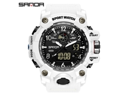 Reloj Electrónico De Moda (blanco para Hombre) Con Acabado Luminoso, Resistente Al Agua Y A Los Golpes, Con Alarma.