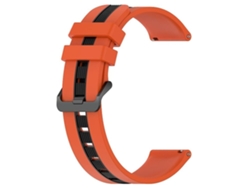 Pulsera Para Garmin Forerunner 255 22mm Vertical Duas Cores Correa De Reloj De Silicona Laranja Preto Chennnls