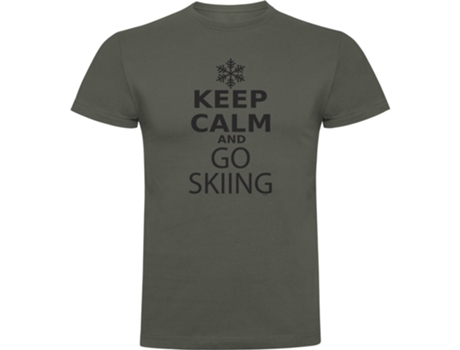 Camiseta de Hombre KRUSKIS Keep Calm Go Verde (XL)