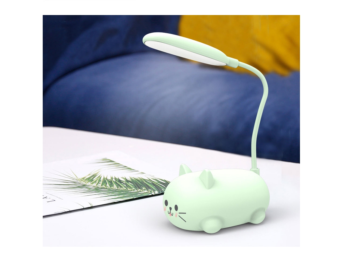 Lámpara De Mesa Elegante Con Forma De Gatito, De 26 Cm, Para Decoración De Interiores, Ideal Para La Habitación De Una Niña O De Un Niño.
