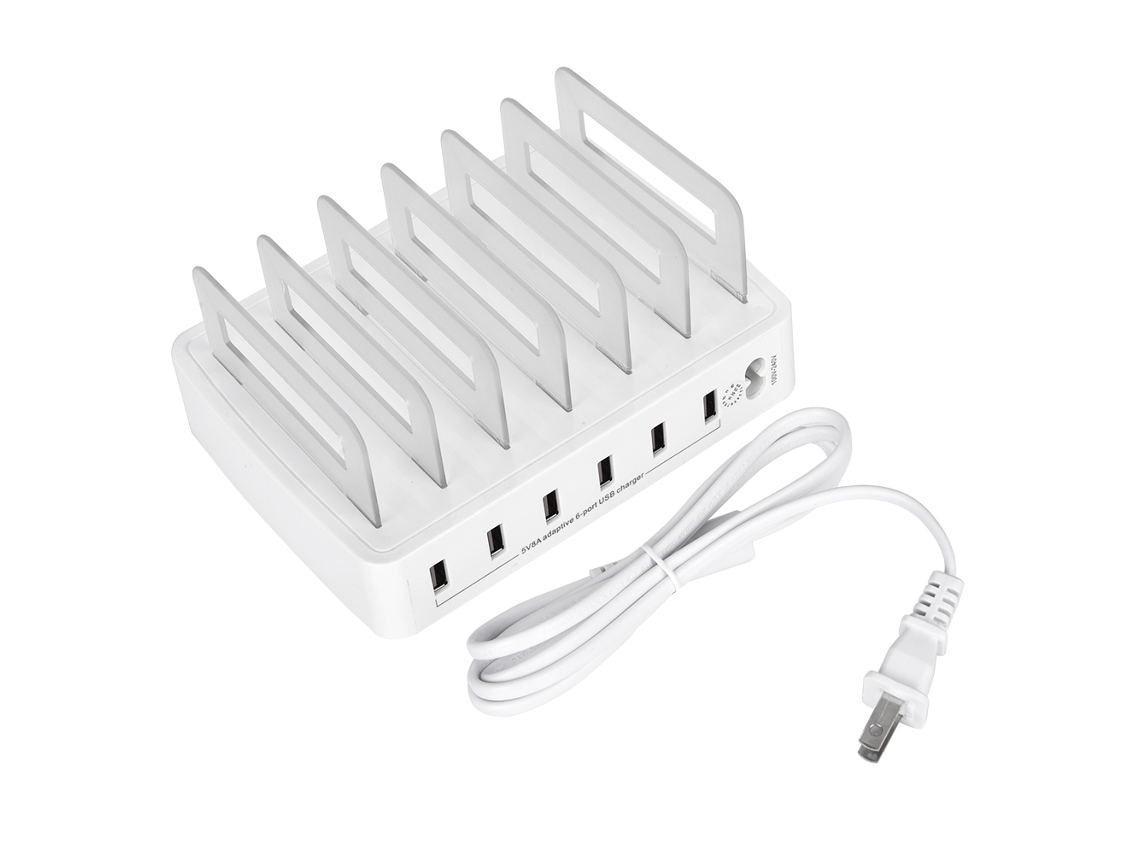 Estación De Carga Usb (carga Rápida De 6 Puertos, Carga Inteligente)