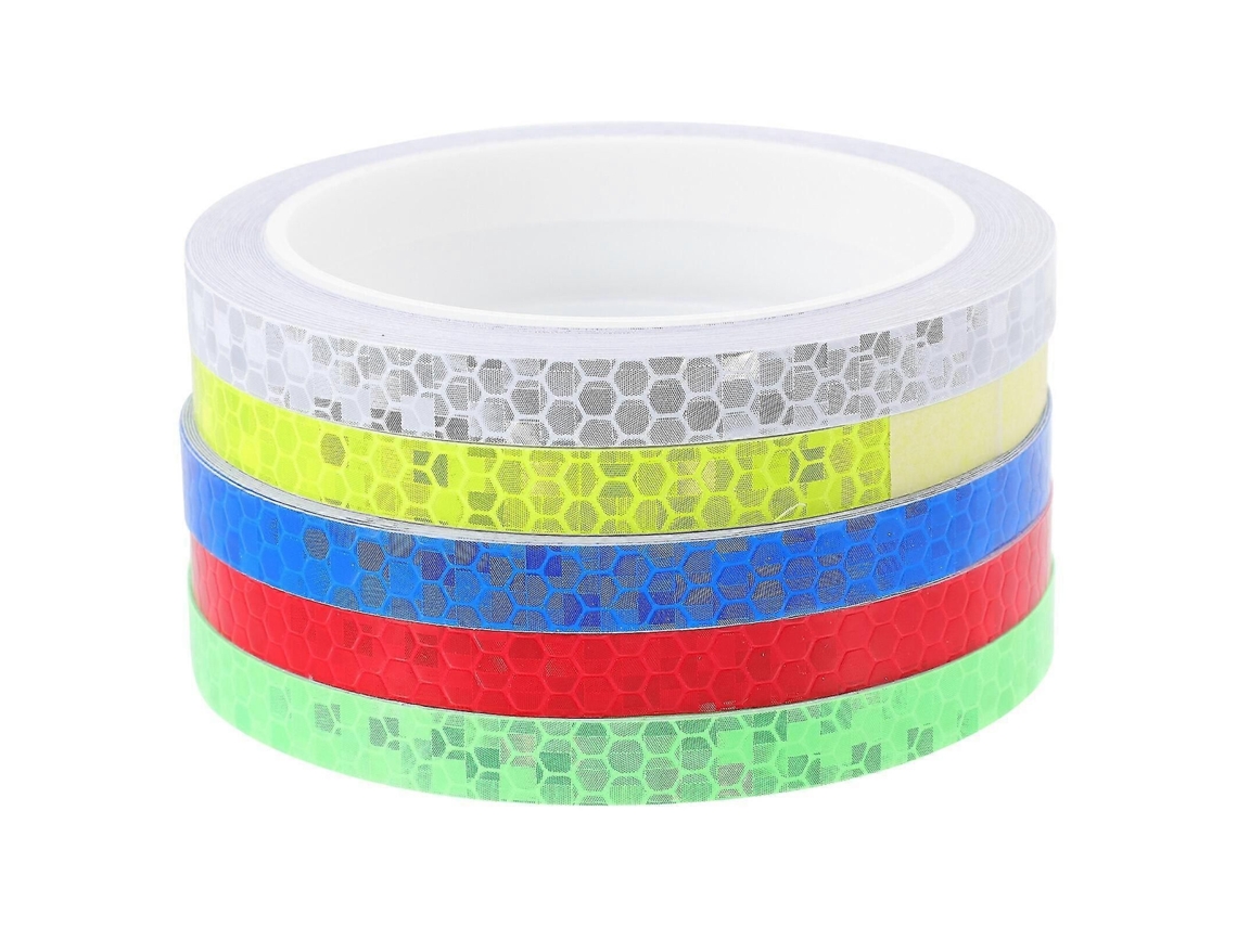 5 rollos de cinta reflectante para bicicletas, cintas reflectantes adhesivas, decoración para bicicletas, pegatinas reflectantes GOKOCO