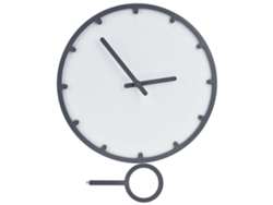 Baok-Reloj de pared de madera Silento Ronda sin tictac con gancho Para Hogar Cafe Tienda Bar Gris