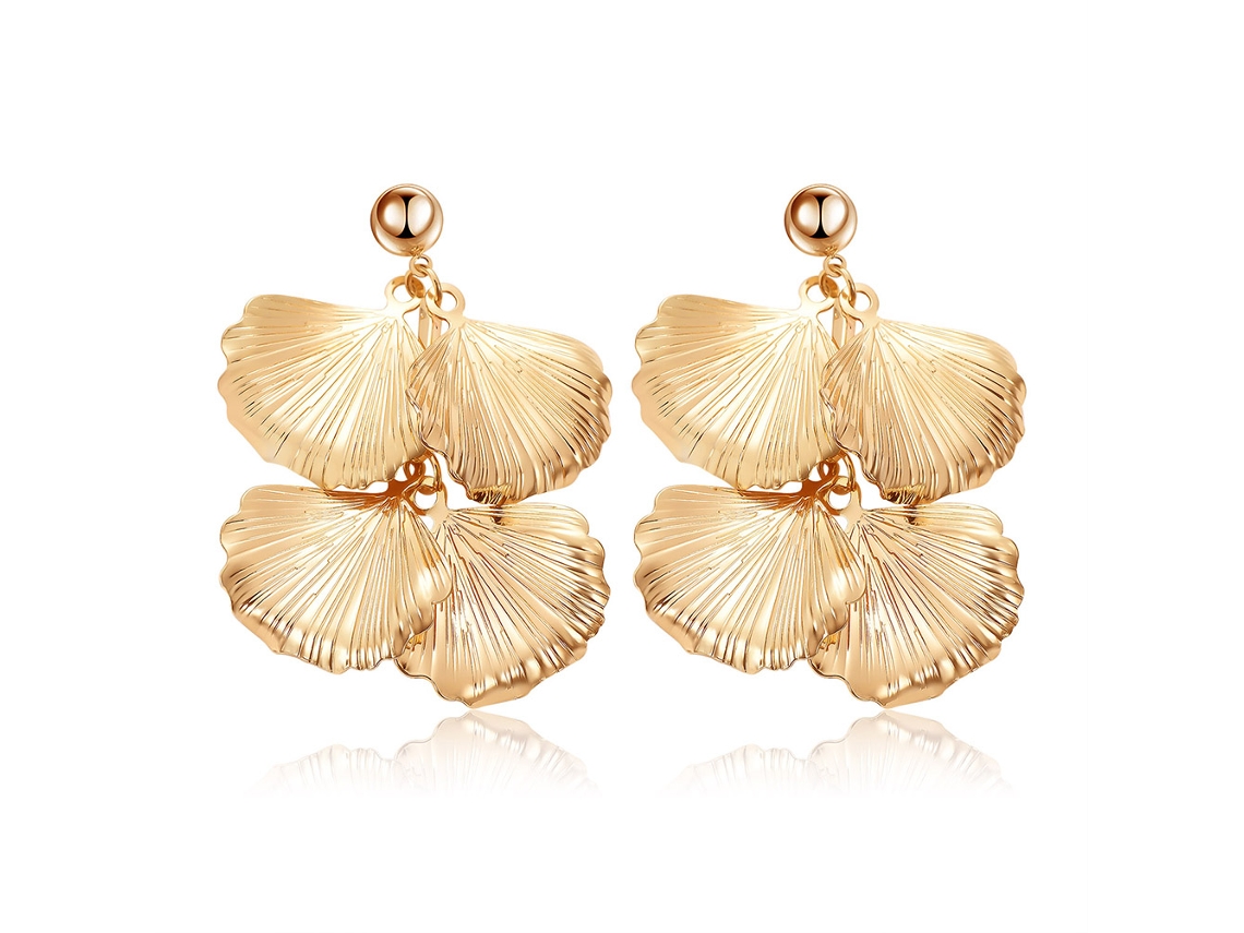 Pendientes De Moda Con Corona Asimétrica, Hipoalergénicos, Colgante Largo De Oro.