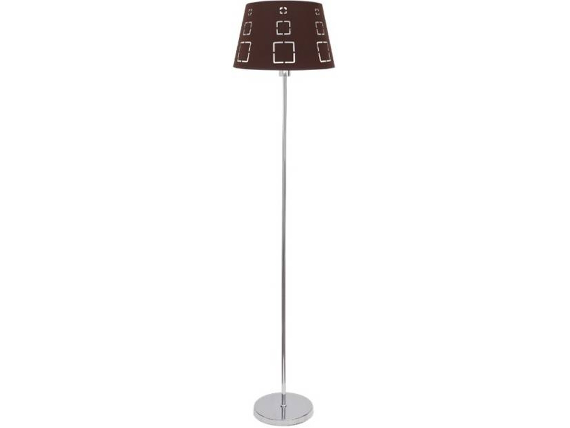 Lámpara de Pie FABRILAMP Celaya (Marrón - E27 - Máx. 60W - Metal - Tela)