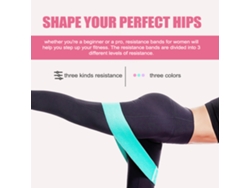 Danu2026-3pcs/set Cintas De Resistencia 60-150lb Cuerdas Elásticas De Algodón Para Gimnasio Yoga Ejercicio Booty Band