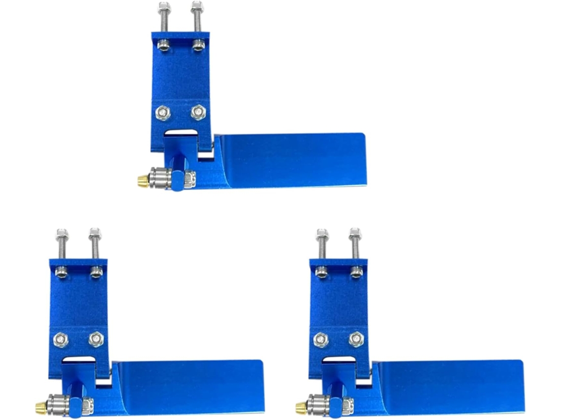 3x Barco De Control Remoto Marca Aleación De Aluminio Timón De Metal De 75 Mm Succión De Agua Para