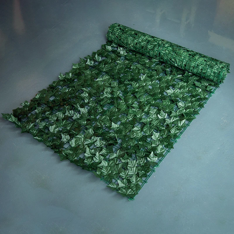 Painel de Cerca Artificial MDUG com Folhas Verdes, 50cm X 1m, para Decoração de Jardins, Varandas e Áreas Externas