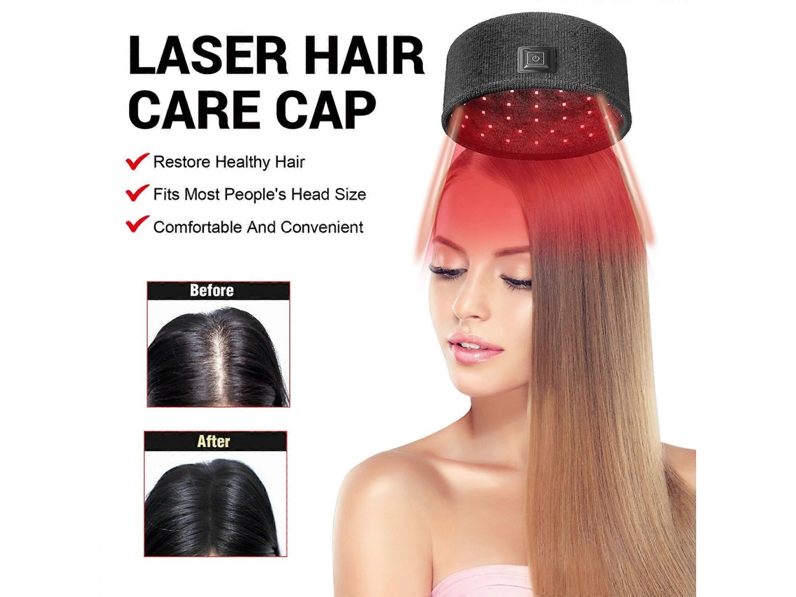 Gorro de terapia de luz roja - Casco láser infrarrojo LED para el crecimiento del cabello - Tratamiento rápido para la caída del cabello