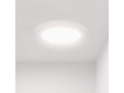 2026-lámpara Techo Led 12w, Delgada Blanca 230mm Luz Fría 6000k Moderna Y Resistente Al Agua