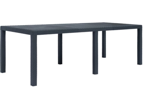 Mesa Jardin VIDAXL Antracita Plástico (220x90x72 cm)