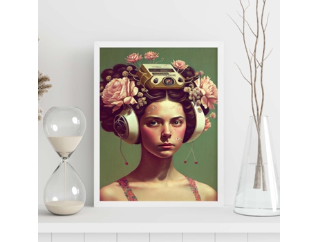NACNIC Poster Auricular De Flores En Estilo Surrealismo Cinematográfico Ilustraciones Y Grabados De Historieta Abstracta Y Artística A3