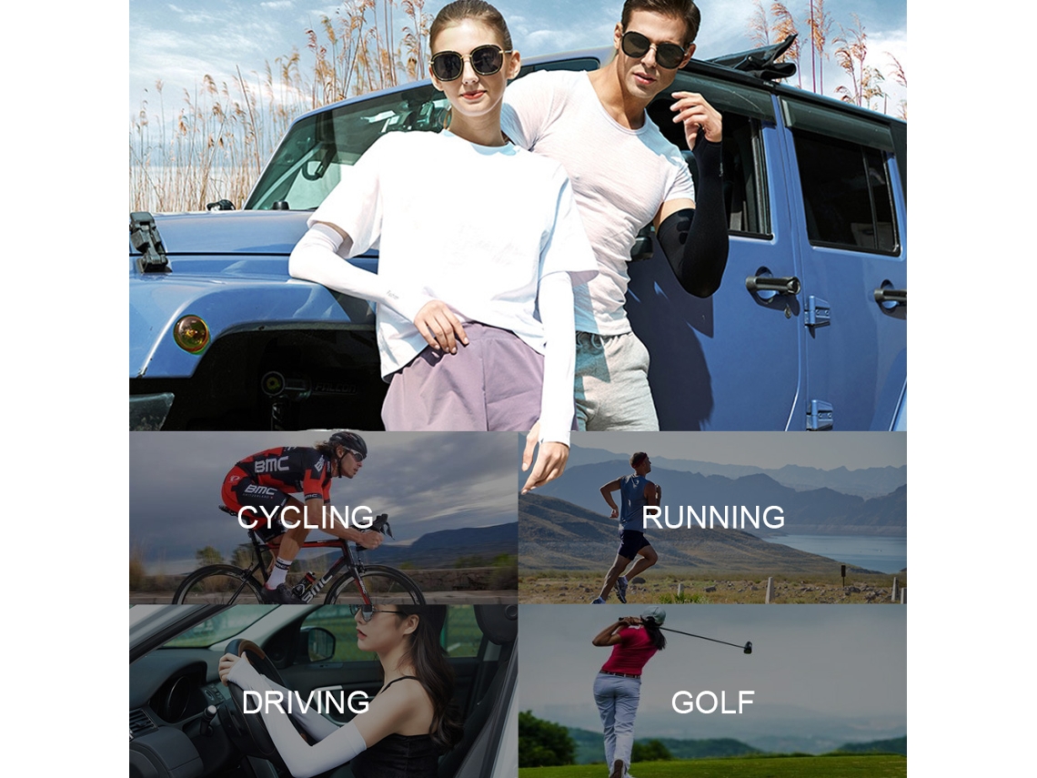Brazaletes Unisex Con Protección Uv, Transpirables Y Elásticos, Ideales Para Deportes, Verano, Ciclismo Y Running.