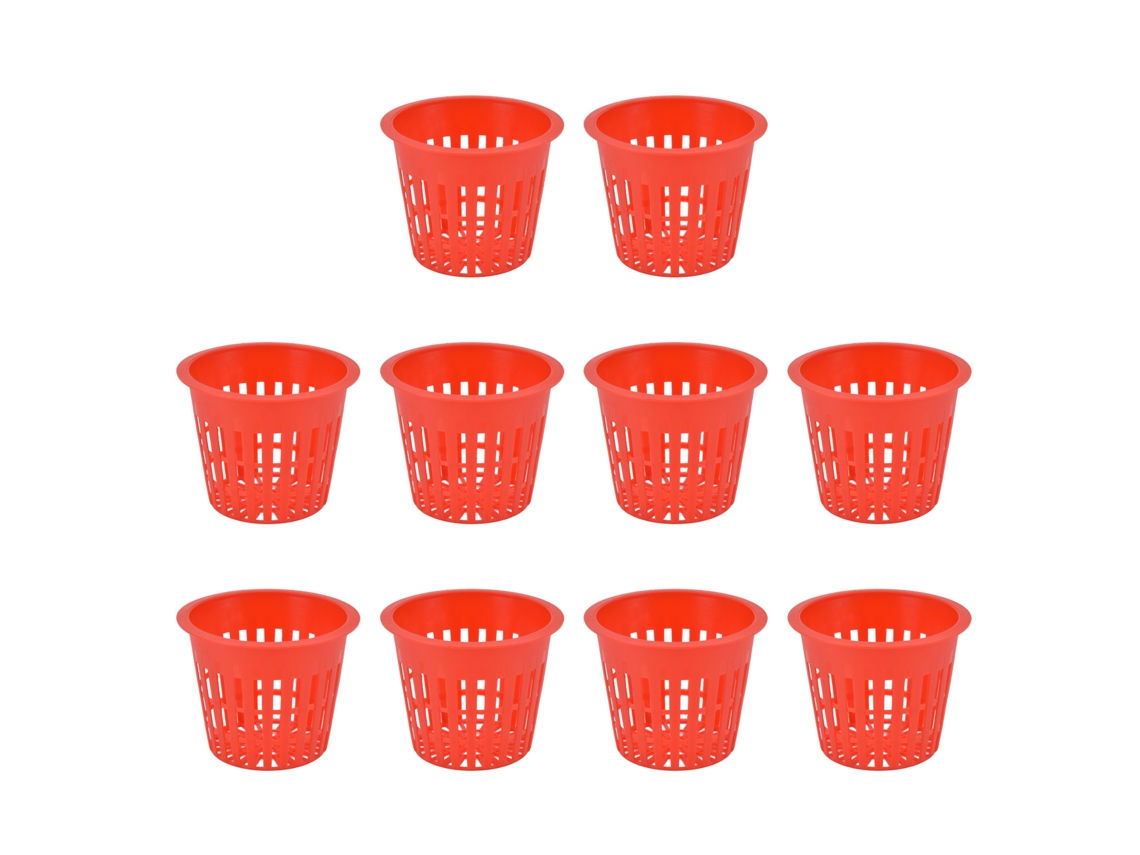 10 cestas de malla de plástico para plantar en jardines hidropónicos