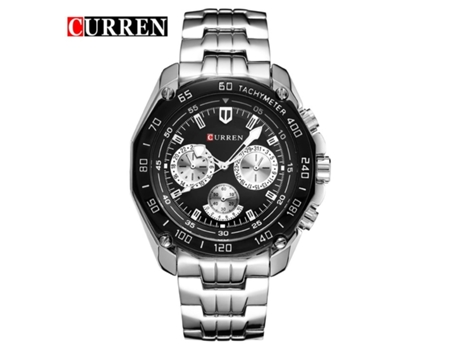 Relojes para Hombre Reloj con Correa de Acero Inoxidable para Hombres Relojes de Pulsera de Negocios para Hombres-Concha Blanca Negra VEANXIN