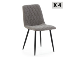 Conjunto de 4 Cadeiras Abril Estofadas Cinza VS VENTA-STOCK 45 x 56 x 84