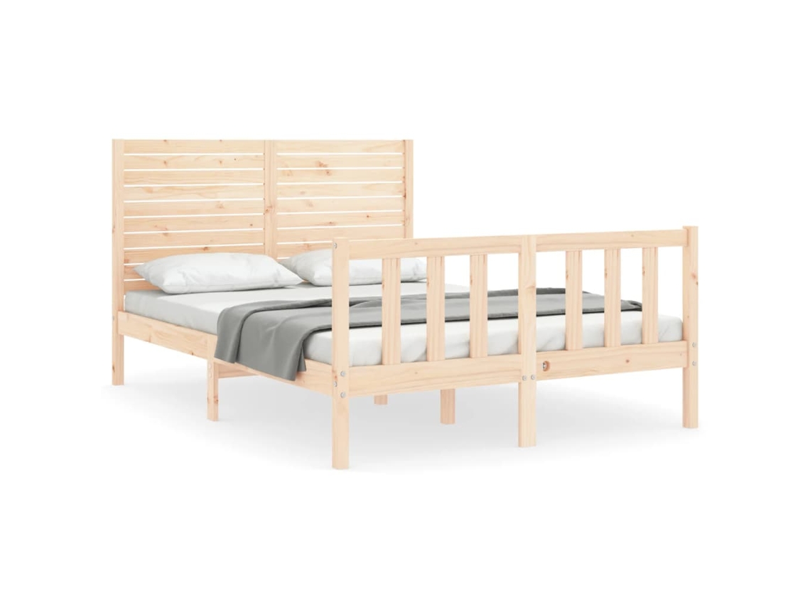 Maison Exclusive - Estructura De Cama Sin Colchón Madera De Pino Blanca 140x200 Cm