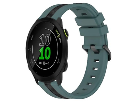 Correa para reloj Garmin Forerunner 158, 20mm, Vertical, bicolor, silicona, verde-negro VENISYMLIS