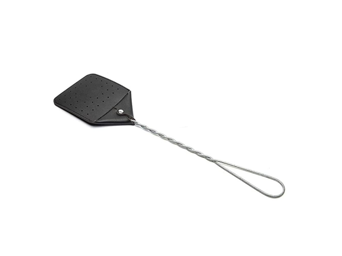 Mosquitera de piel sintética con mango de hierro de 52 cm