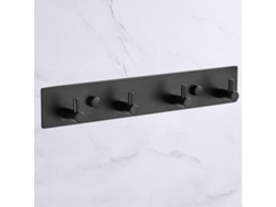 4 Ganchos Negros De Acero Inoxidable Para Toallas, Bolsas Y Sombreros De Baño