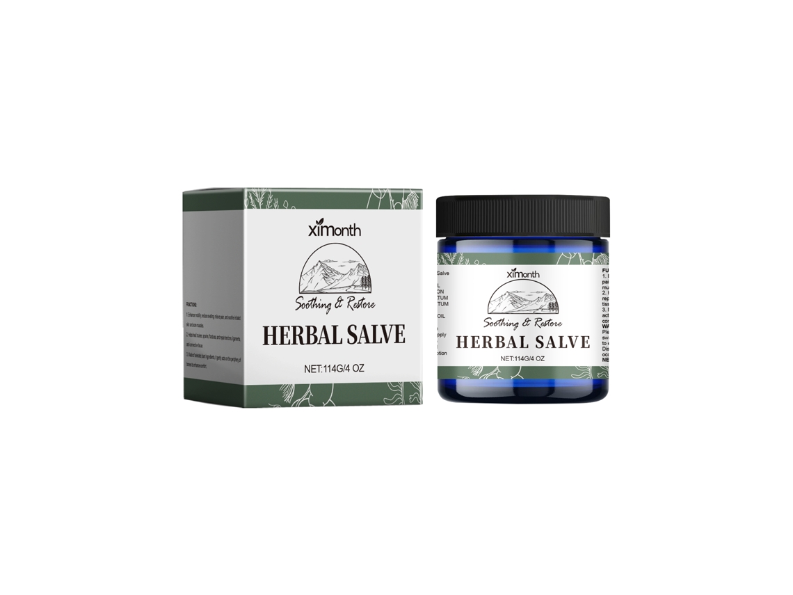 Crema herbal nutritiva para masaje corporal con aceite de oliva y consuelda para el bienestar de las articulaciones.