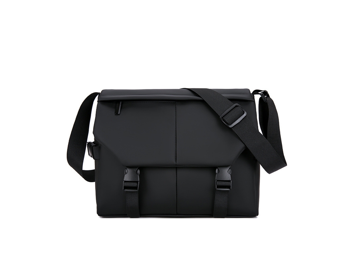 Bolso de hombro (negro), bandolera para hombre, gran capacidad, multifuncional, tejido Oxford impermeable.