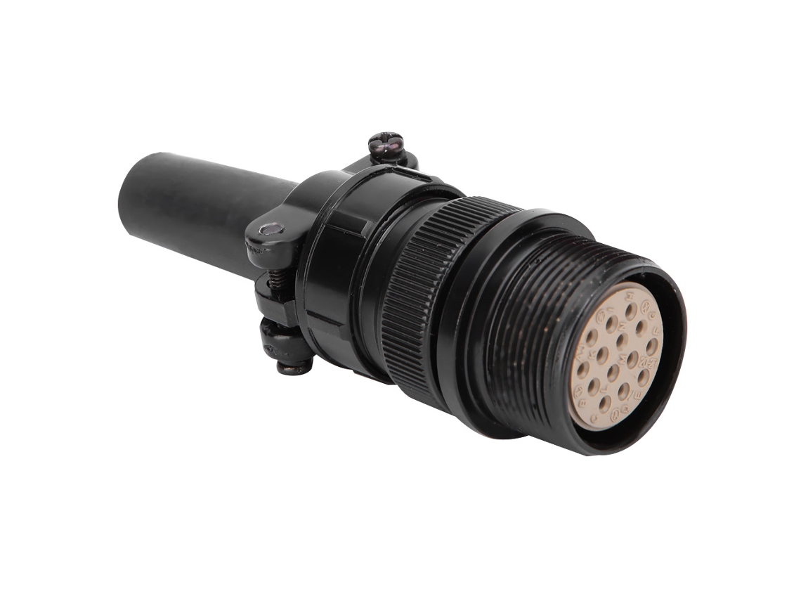 Conector hembra de 14 pines para soldadura por arco térmico, modelos 136960/152369, montaje en cable.