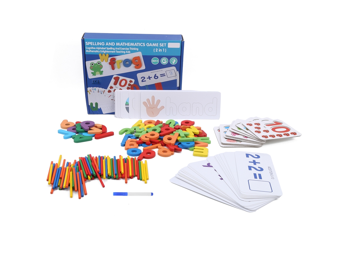 2026 Juguete Educativo 2 En 1 Letras Y Números Puzzle De Madera Para Aliviar Ansiedad Juguete Sensorial Palabras