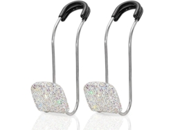 2026-ganchos Para Respaldo De Asiento De Coche Con Strass Metal Accsesorios De Bolsa Interior 2pcs Ab