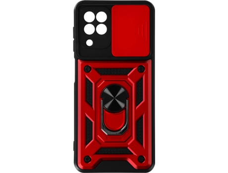 Carcasa Samsung Galaxy M32 AVIZAR Protección de Cámara Rojo