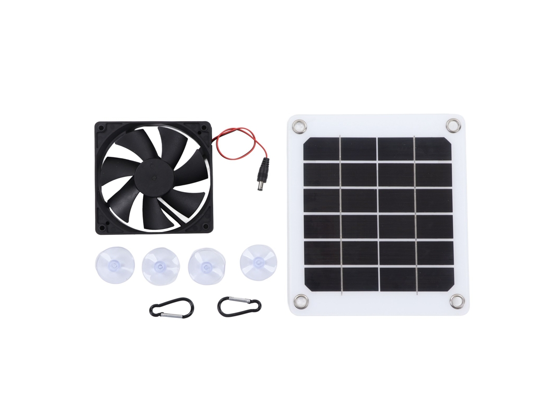 Extractor de aire solar con un 20 % de eficiencia de conversión, resistente al agua para invernaderos de caravanas.