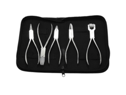 Juego De 5 Alicates De Acero Inoxidable Para Reparación De Gafas Con Bolsa Negra P20250110473