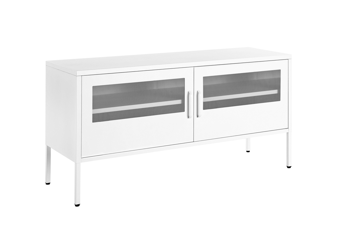 Aparador de 2 puertas BELIANI Morley de Acero Blanco 118x40x60