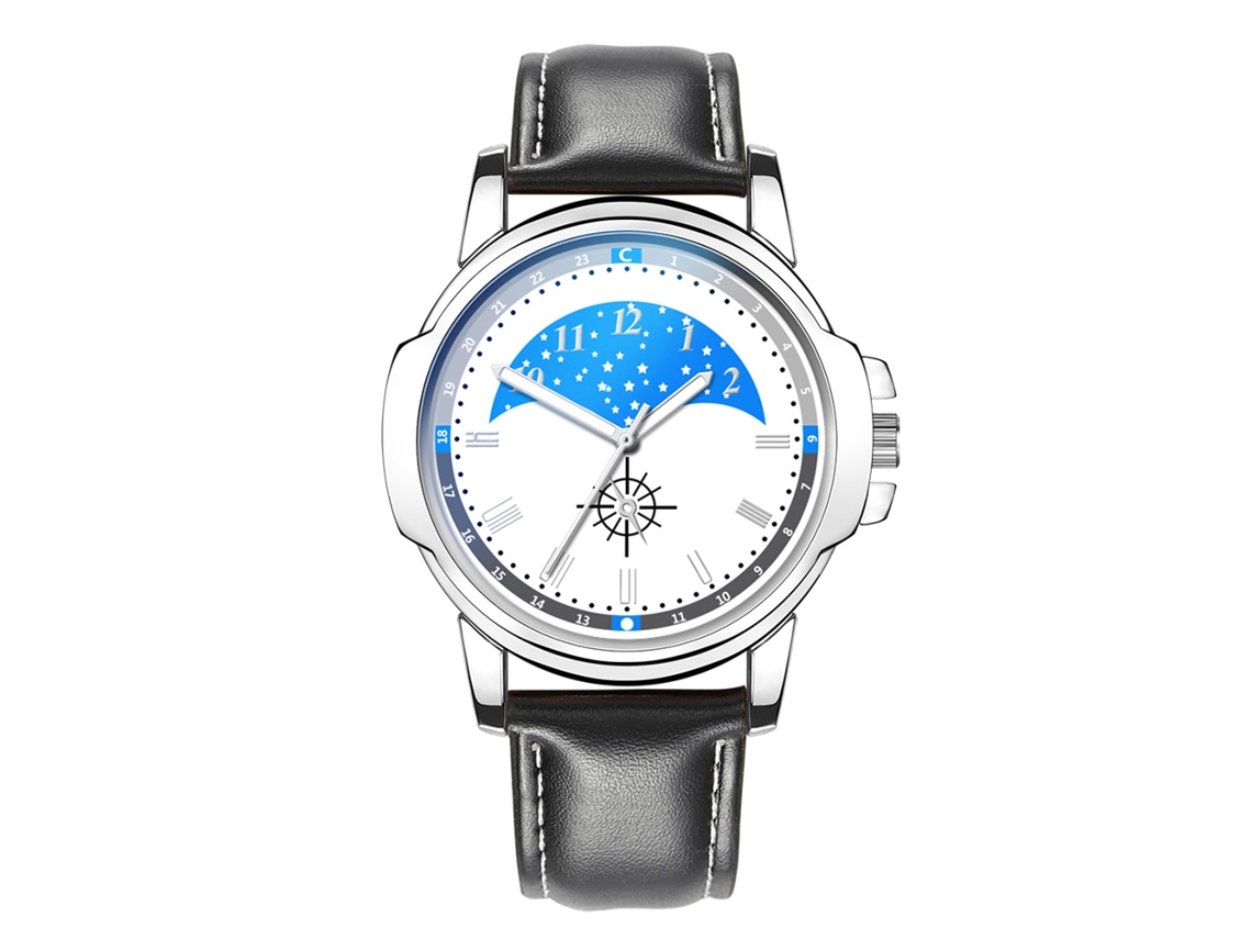 Reloj De Negocios Clásico Para Hombre Con Correa De Cuero, Movimiento De Cuarzo De Precisión, Estilo Elegante.