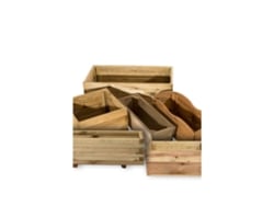 Jardin202 - Jardineras De Madera Maciza De Pino | Maceteros De Madera Tratada Para Jardín Y Terraza Balconera |  (balconera)