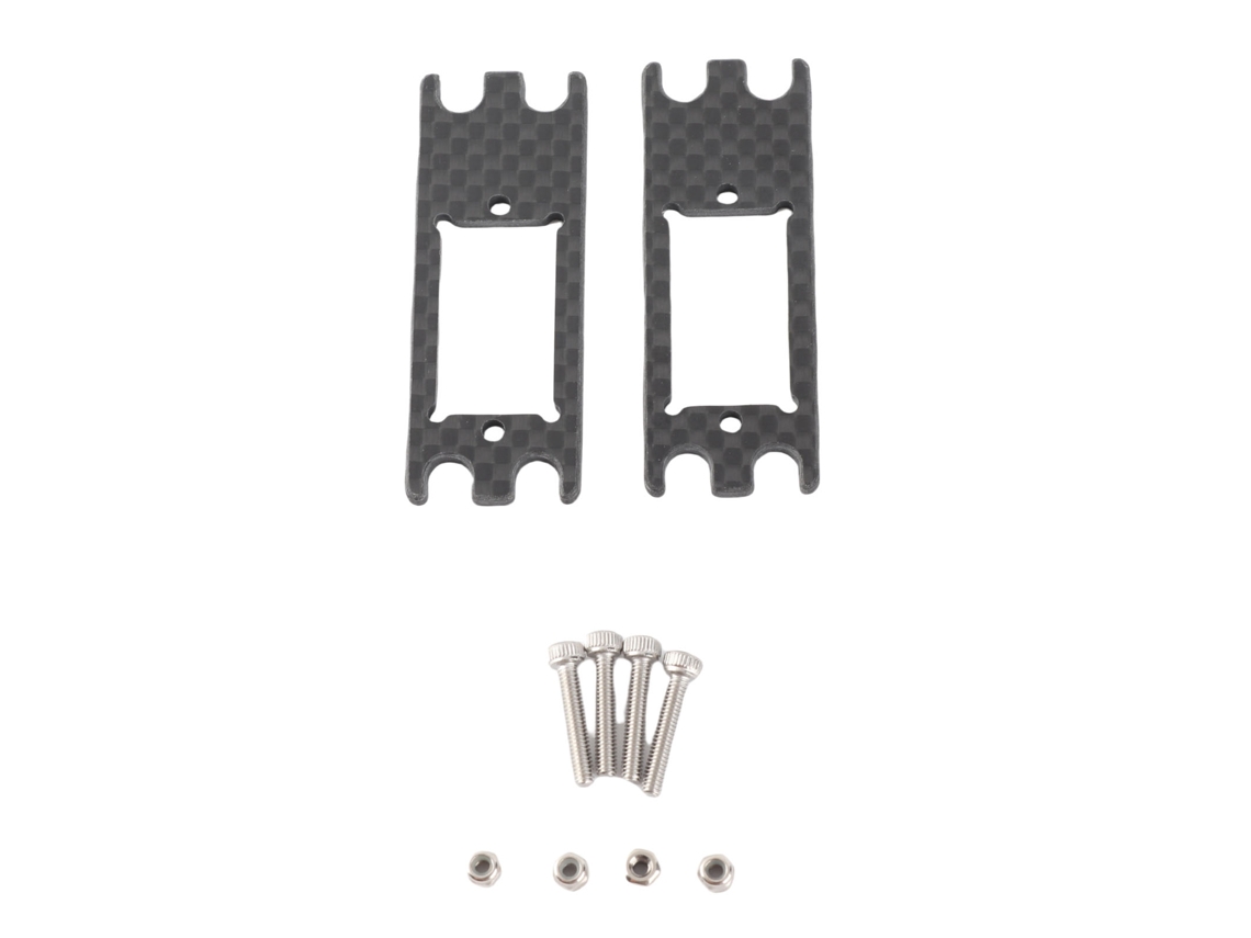 Mali placa Adaptadora de Servo de Fibra de Carbono Leve Preta para Carro Rc Vp Vs4 10 Vs4 10 Pro 2 Pcs