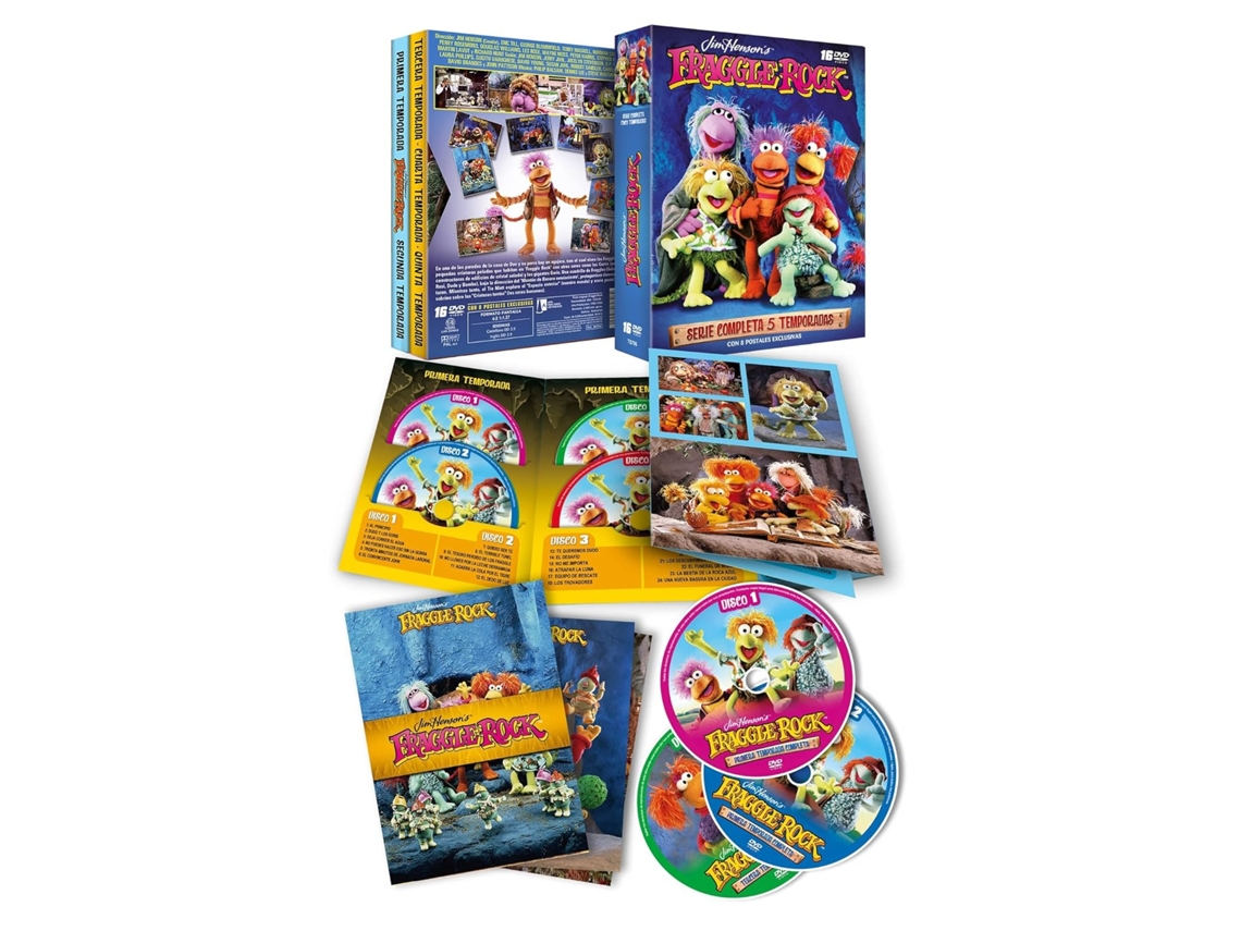 DVD Fraggle Rock Digipack Serie Completa Temporadas 1 a 5 + 8 Postcards