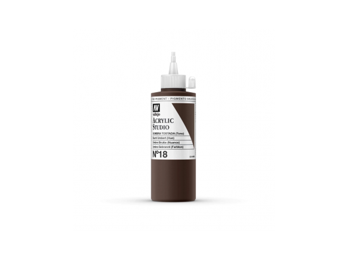 Pintura Acrilica Vallejo Studio 200 Ml (18 Sobra Tostada (Tono))