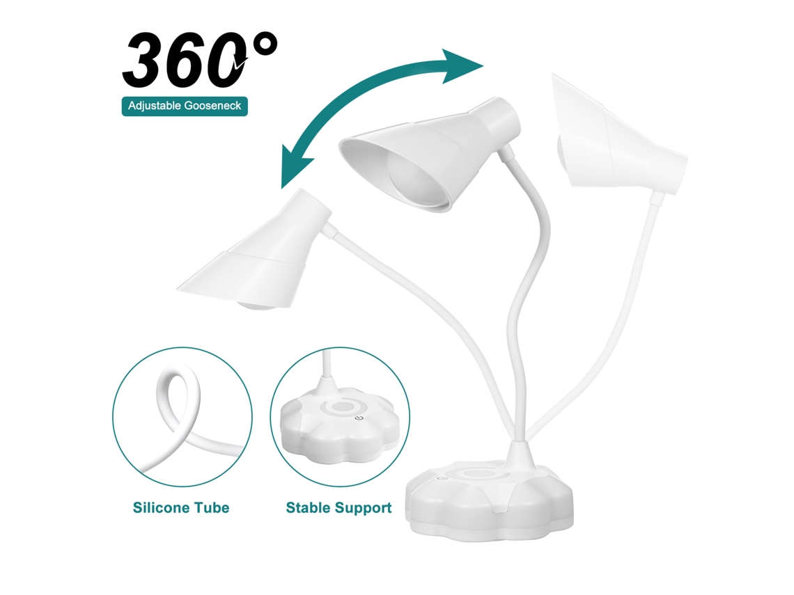 Bj-lâmpada De Escritório Led Usb Flexível Regulável 3 Níveis De Brilho Controle Táctil Portátil Cuidado Com Os Olhos Luz Noturna 5v
