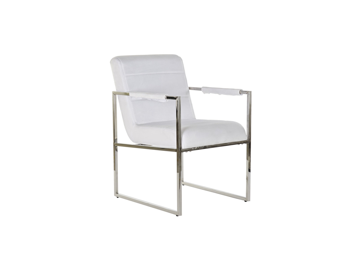 Butaca Acero Poliester Blanco 56x68x92cm
