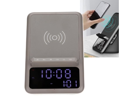 Cargador de Reloj con Altavoz HURRISE Cargador de Despertador Altavoz Reproductor de Video con Cable de Altavoces