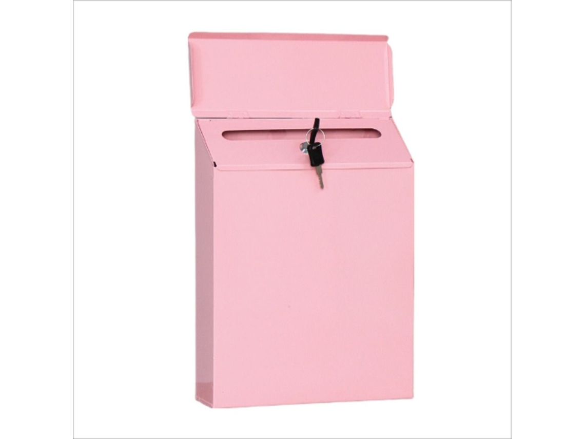 Buzón de correo rosa para guardar cartas