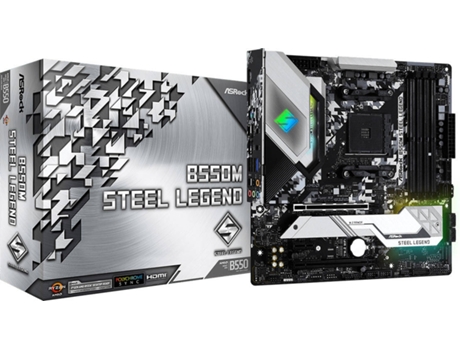 Placa Base ASROCK B550M STEEL LEGEND (Socket AM4 - AMD B550 - micro ATX)