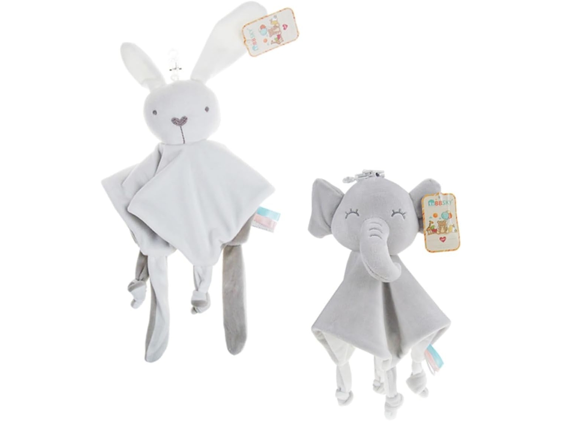 Toalla relajante con cascabel de elefante y peluche interactivo, tamaño pequeño, material Ul Gokoco