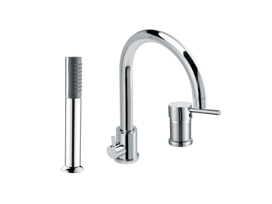 Grifería Para Bañera, Montaje Sobre Encimera 099 En Latón Cromado, Colección Erymanthe